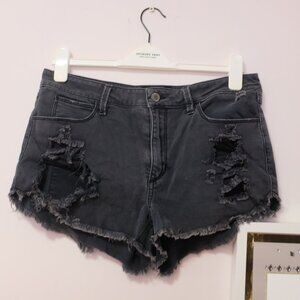 GUESS Distressed High Rise Shorts